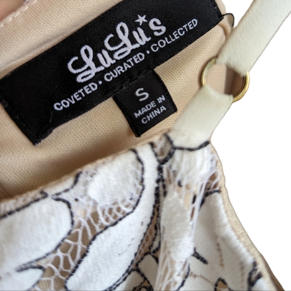 Lulu's Delicate Darling Beige and Ivory Lace Bodycon Dress - Picture 10 of 10